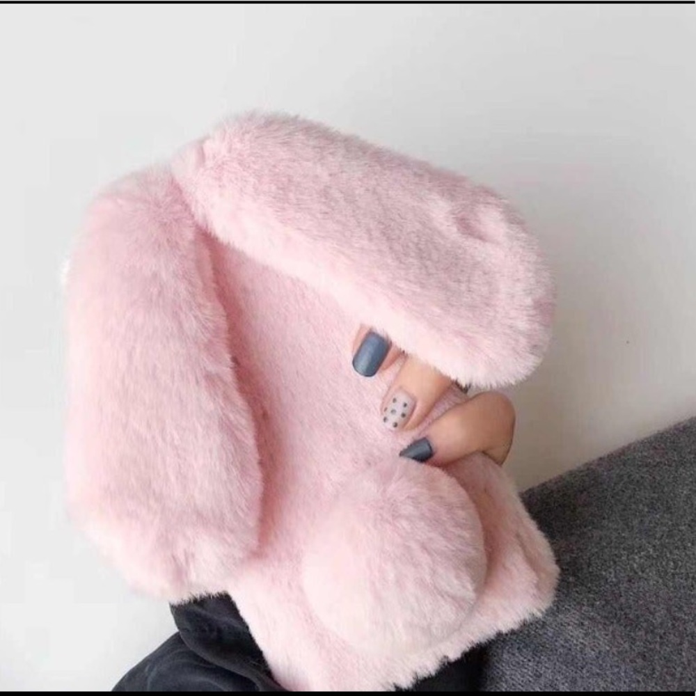 Cute Fluffy Fur Fuzzy Rabbit Bunny Iphone Case